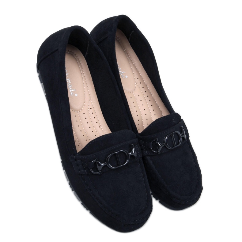 Trabei Black suede women's moccasins - Inello