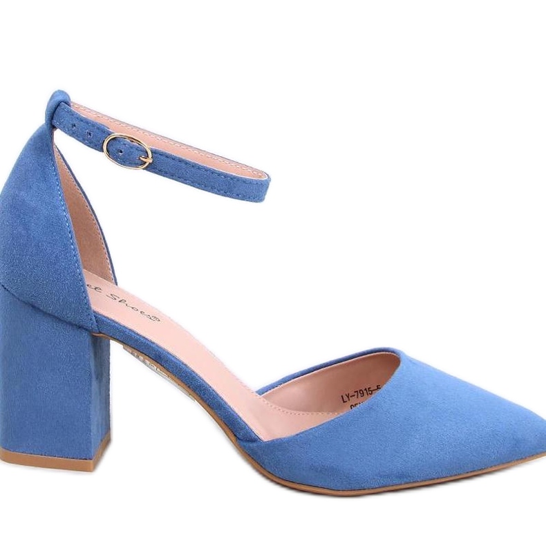 Pozzi Denim Blue ankle-strap pumps - Inello