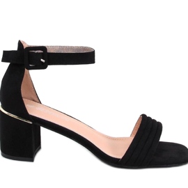 Rondeu Black women's high-heeled sandals - Inello Rondeu Black women's high-heeled sandals - Inello