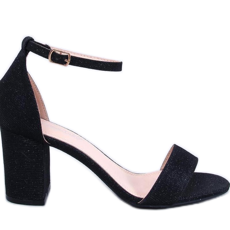 Yanas Black iridescent high-heeled sandals - Inello