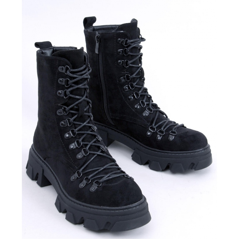 Conor Black worker lace-up ankle boots - Inello