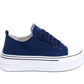 Loic Navy high-soled sneakers - Inello
