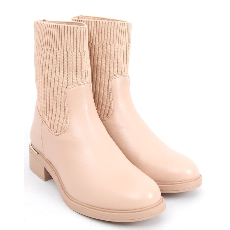 Sendi Nude sock ankle boots - Inello beige
