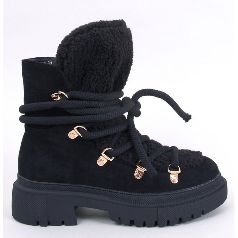 Shea Black sheepskin snow boots - Inello