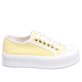 Women's platform sneakers Dors Yellow - Inello