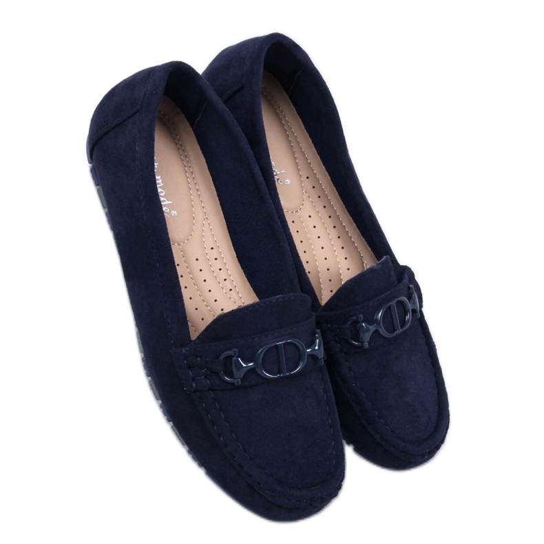 Trabei Navy suede women's moccasins - Inello