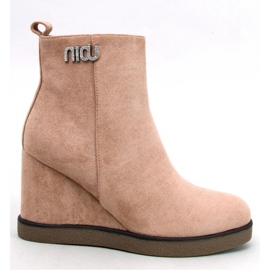 Rochelle Khaki wedge ankle boots - Inello beige