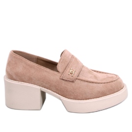 Coniff Khaki high-heeled loafers - Inello beige