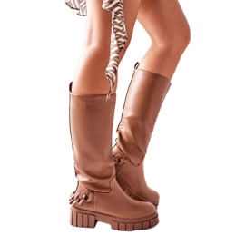 Model Teardown LQ-21 Brown boots - Step in style beige Model Teardown LQ-21 Brown boots - Step in style beige