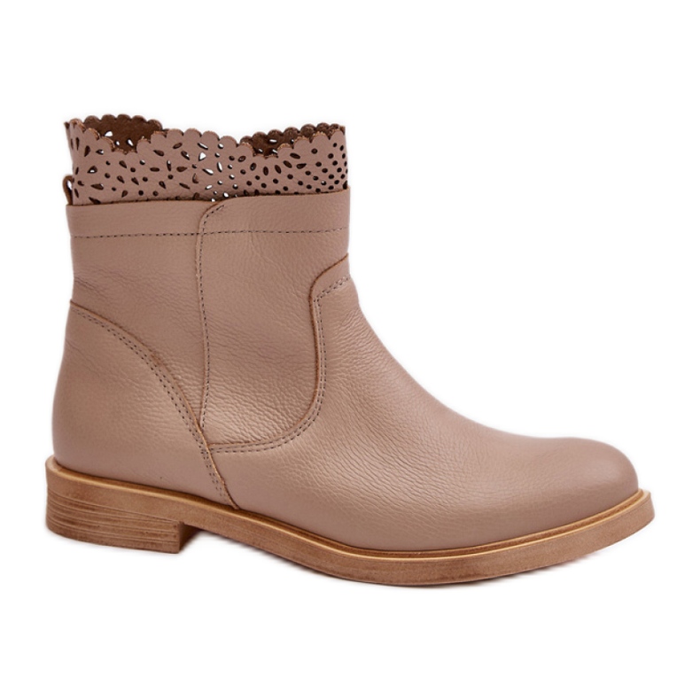 Boots Model Lewski 3624 Beige Leather - Step in style
