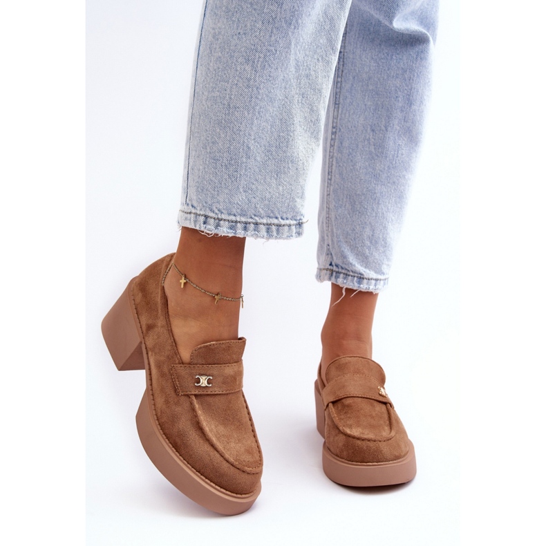 Shoes Model Afnira NS382P Dark Beige - Step in style