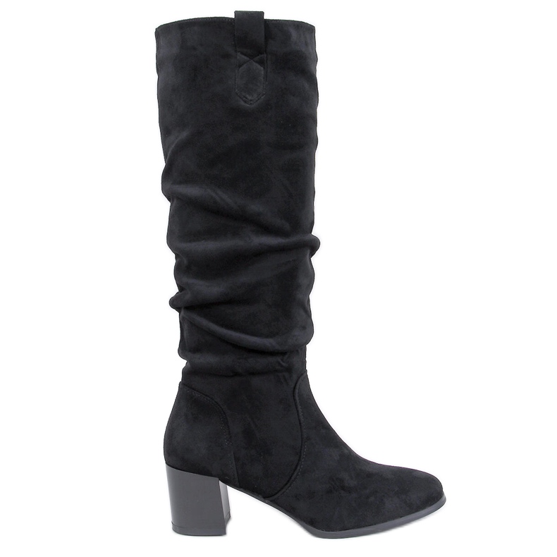 Pinsoni Black ruffled boots