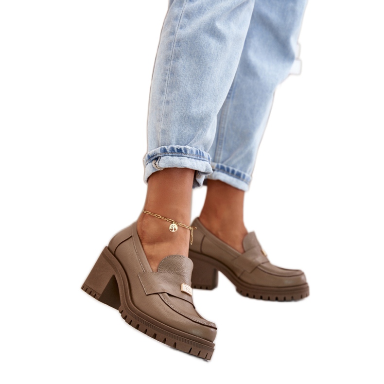 Shoes Model Zazoo 20168 Dark Beige - Step in style