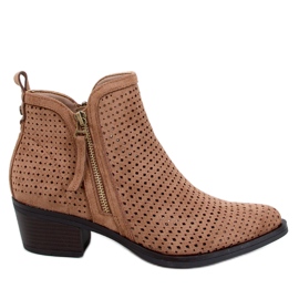 Vizzi Khaki openwork cowboy boots brown Vizzi Khaki openwork cowboy boots brown