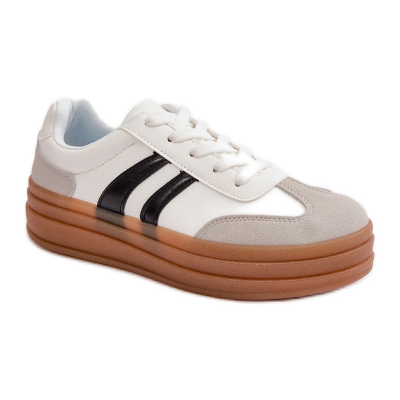 Platform sports shoes white