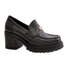 Zazoo black women's high-heeled shoes