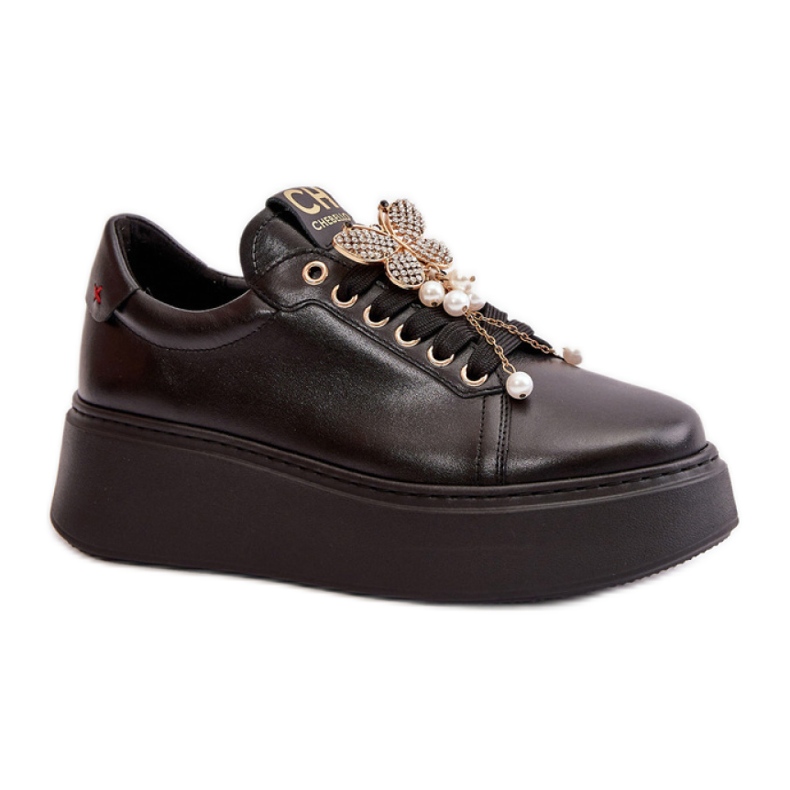 CheBello Platform sports shoes with decoration, black