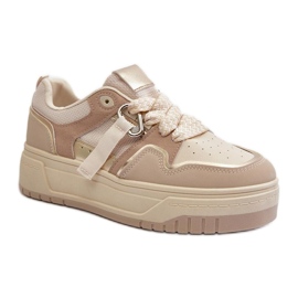 Beige platform sports shoes Beige platform sports shoes
