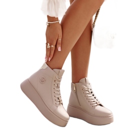 Vinceza Beige women's platform sneakers Vinceza Beige women's platform sneakers