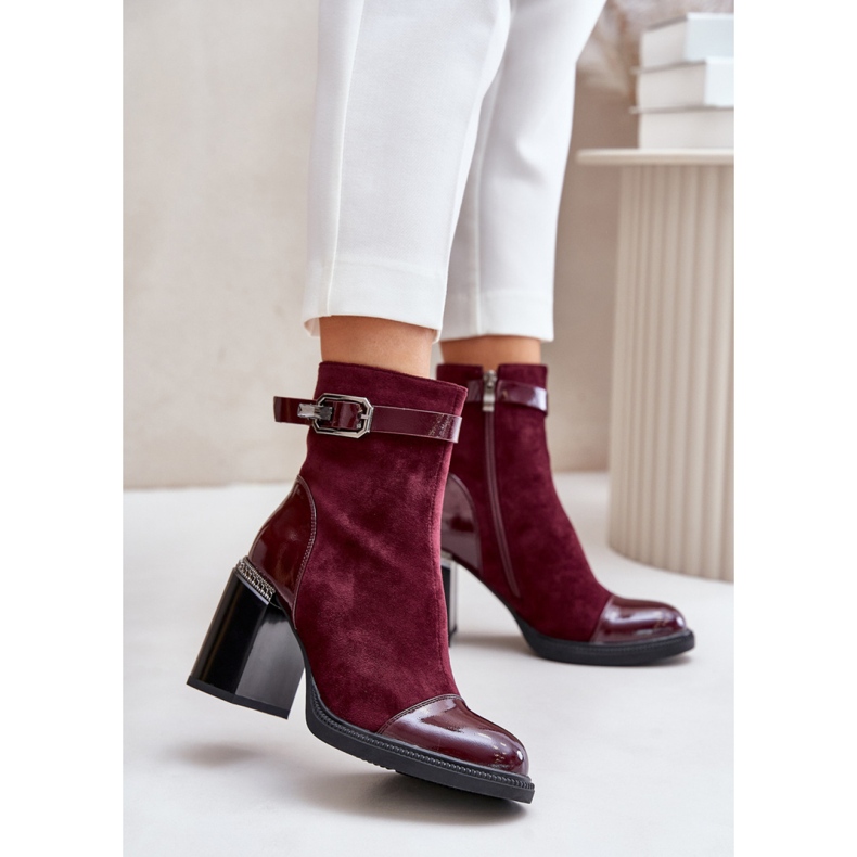 Boots Model Da MR880-085 Bordo - Step in style red
