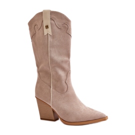 Beige women's cowboy boots Beige women's cowboy boots