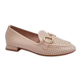 Women's moccasins with Beige decoration