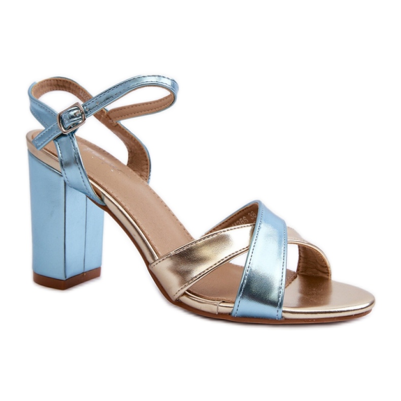 Blue/Gold high heel sandals Blue/Gold high heel sandals