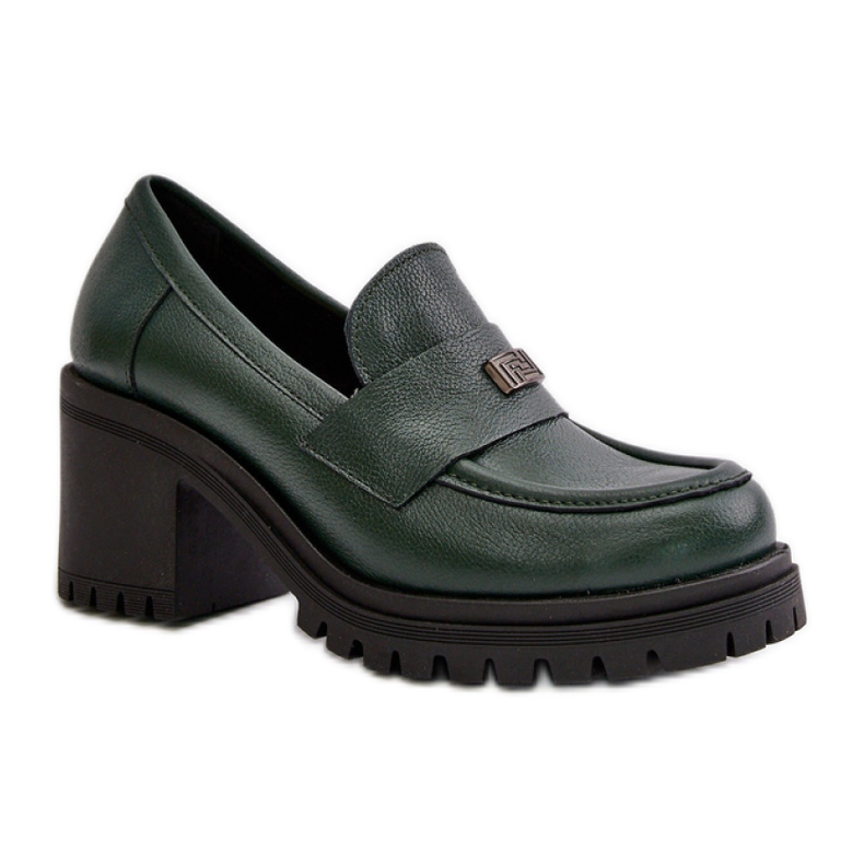 Zazoo women's leather shoes green Zazoo women's leather shoes green