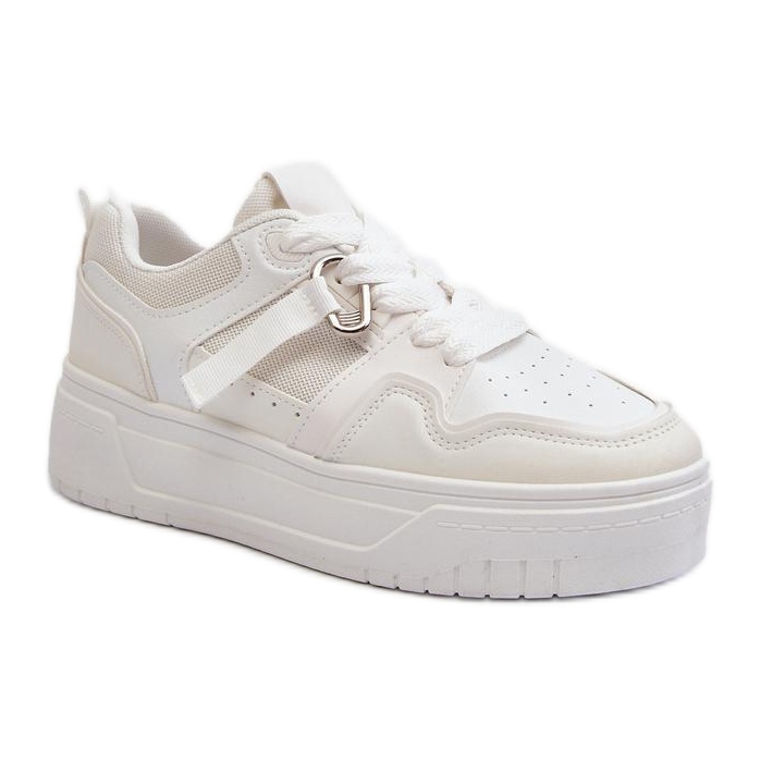 White platform sports shoes