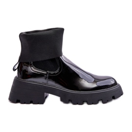 Chelsea boots Model Pavo DES925M Black Lakier - Step in style