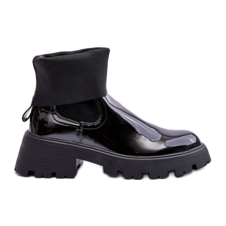 Chelsea boots Model Pavo DES925M Black Lakier - Step in style
