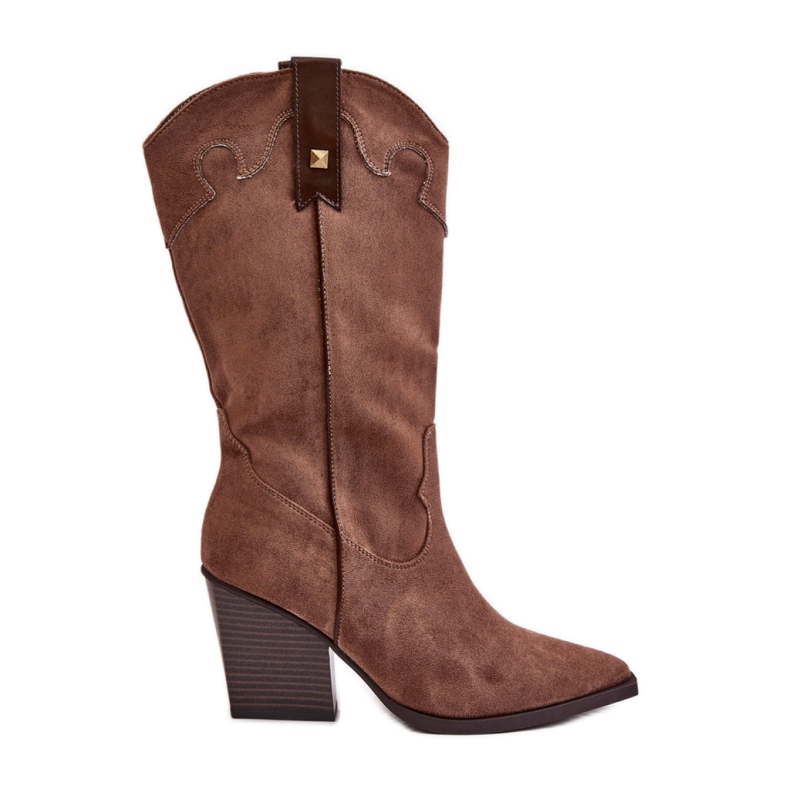 Brown women's cowboy boots