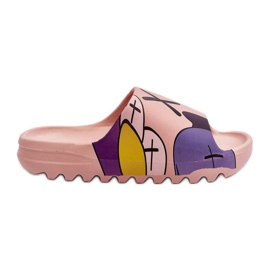 Pink cartoon flip flops