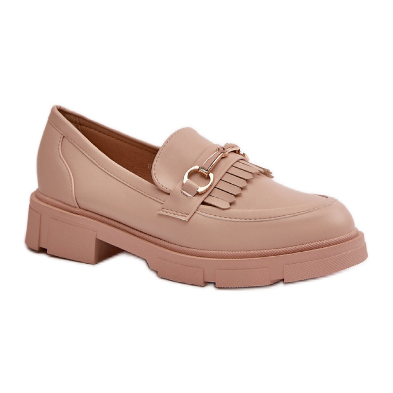 Women's moccasins with Beige decoration