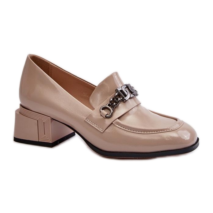 S.Barski Beige women's patent leather pumps S.Barski Beige women's patent leather pumps