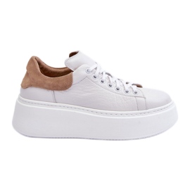 Lemar Sports Shoes On A Massive Platform White/Cappuccino Lemar Sports Shoes On A Massive Platform White/Cappuccino