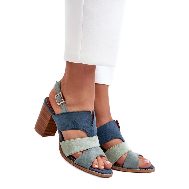 Women's sandals on the post blue Women's sandals on the post blue