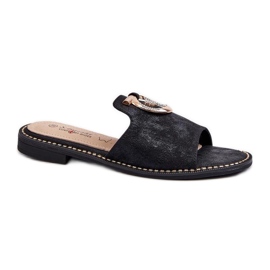 Women's flip-flops with S.Barski Black decoration