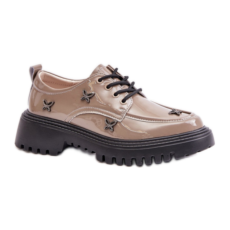 Women's shoes with Dark Beige decorations