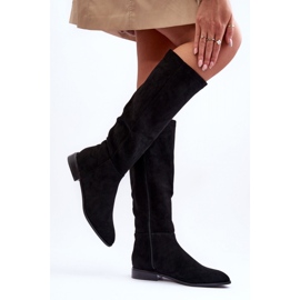 Boots Model Eelin MV318 Black Suede - Step in style Boots Model Eelin MV318 Black Suede - Step in style