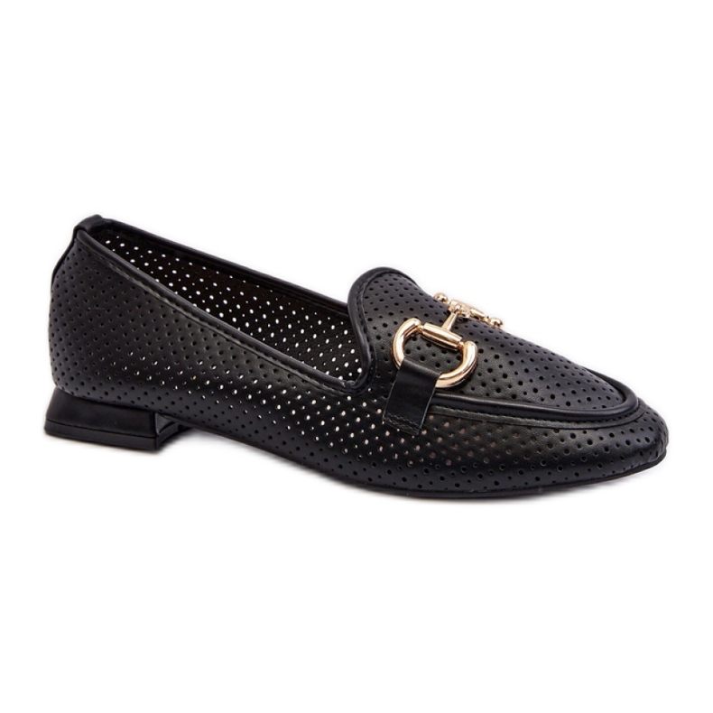 Women's moccasins with Black decoration
