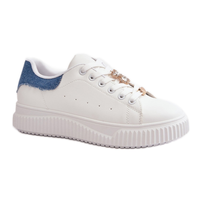 Women's sneakers with White/Blue pins