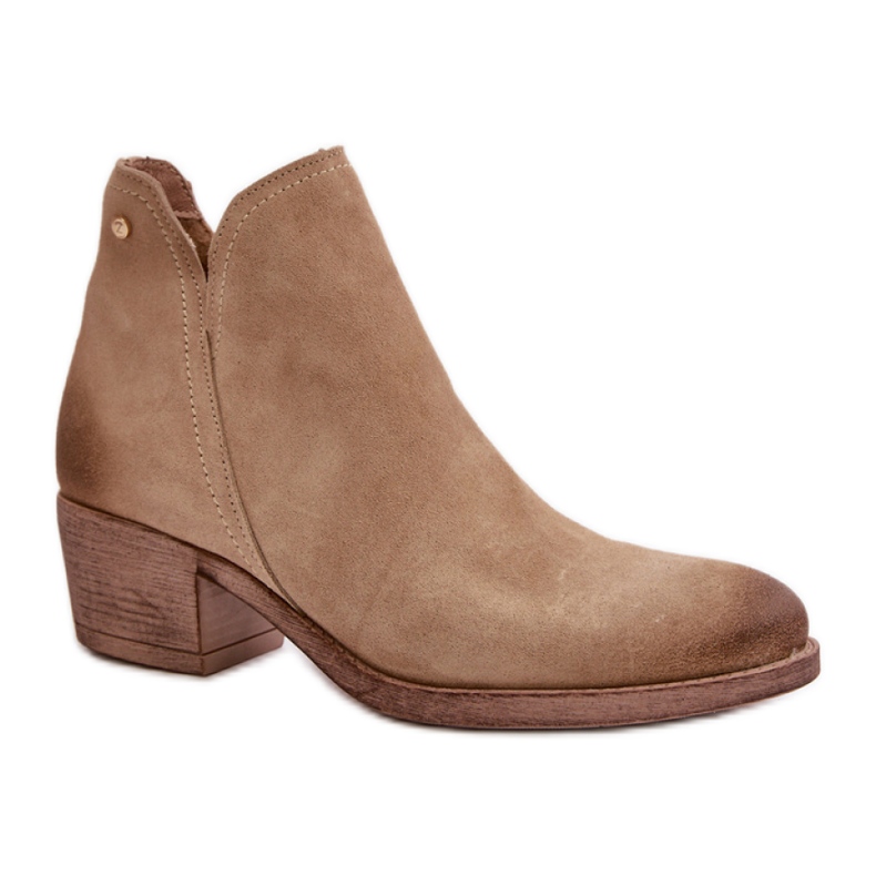 Zazoo Beige Suede Women's Boots