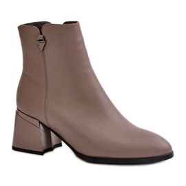 Vinceza Beige insulated women's ankle boots Vinceza Beige insulated women's ankle boots