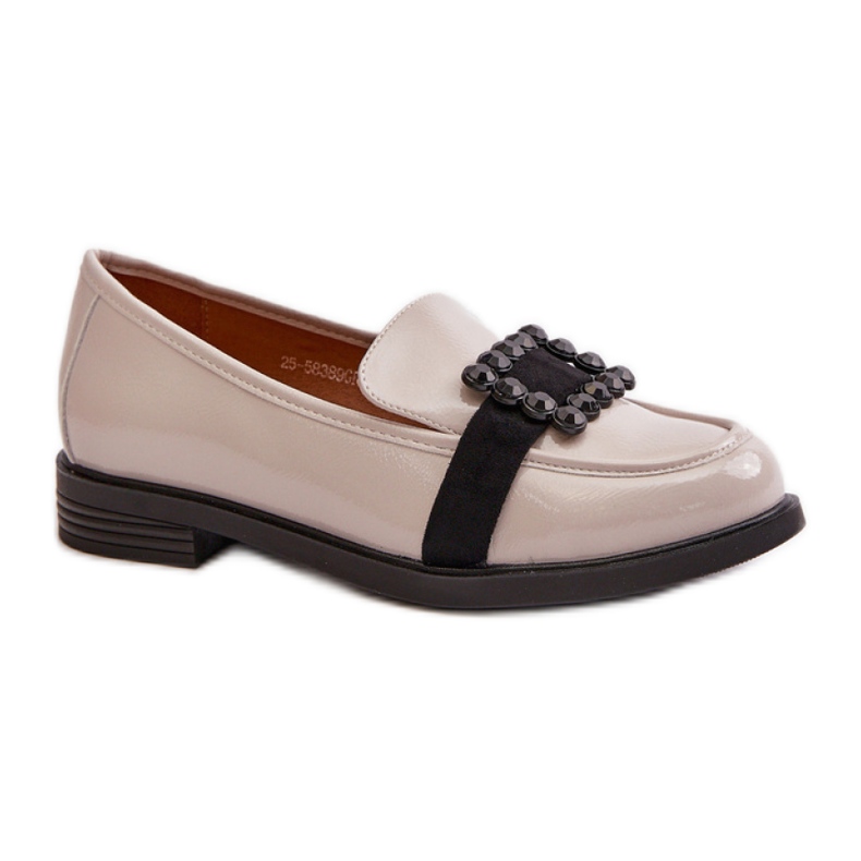 Patent moccasins with Vinceza Gray decoration grey Patent moccasins with Vinceza Gray decoration grey