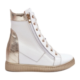 Zazoo White wedge sneakers