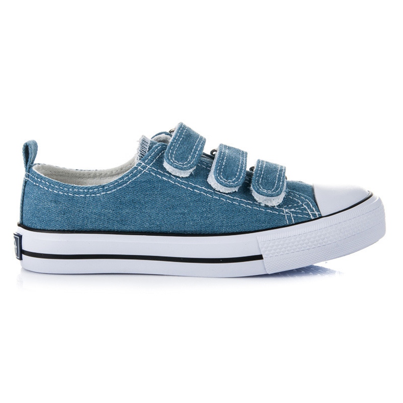 American Club Velcro denim sneakers blue