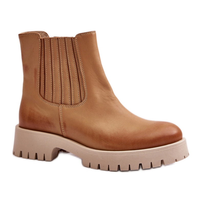 Lewski Brown women's slip-on ankle boots