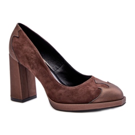 Laura Messi Brown stiletto pumps