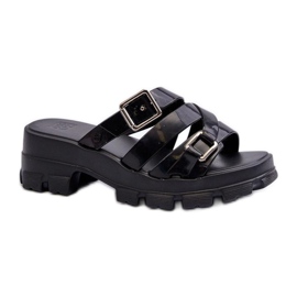 Zaxy Black women's low-heeled flip-flops
